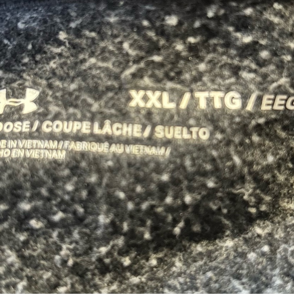 Under Armour Loose Women's Black With White Specks Long Sleeve Sweatshirt, XXL - Picture 4 of 5